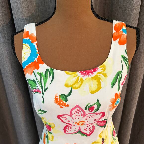 Rabbit Rabbit Designs Floral Print Sleeveless Dress Size 8 - Picture 4 of 6